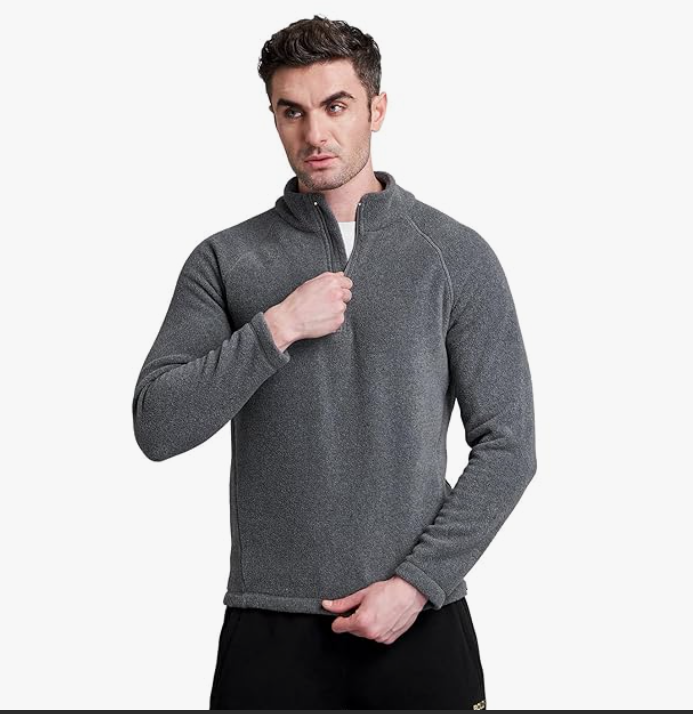 Boldfit Sweatshirt for Man Stylish Sweatshirts for Men Breathable Jacket for Man Half Zipper Sweatshirt for Men Casual Sweat Shirt Full Sleeves Sweaters for Winter All Day Winter wear Jackets Stylish